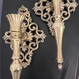 Vintage Hollywood Regancy Pair of Wall Sconces